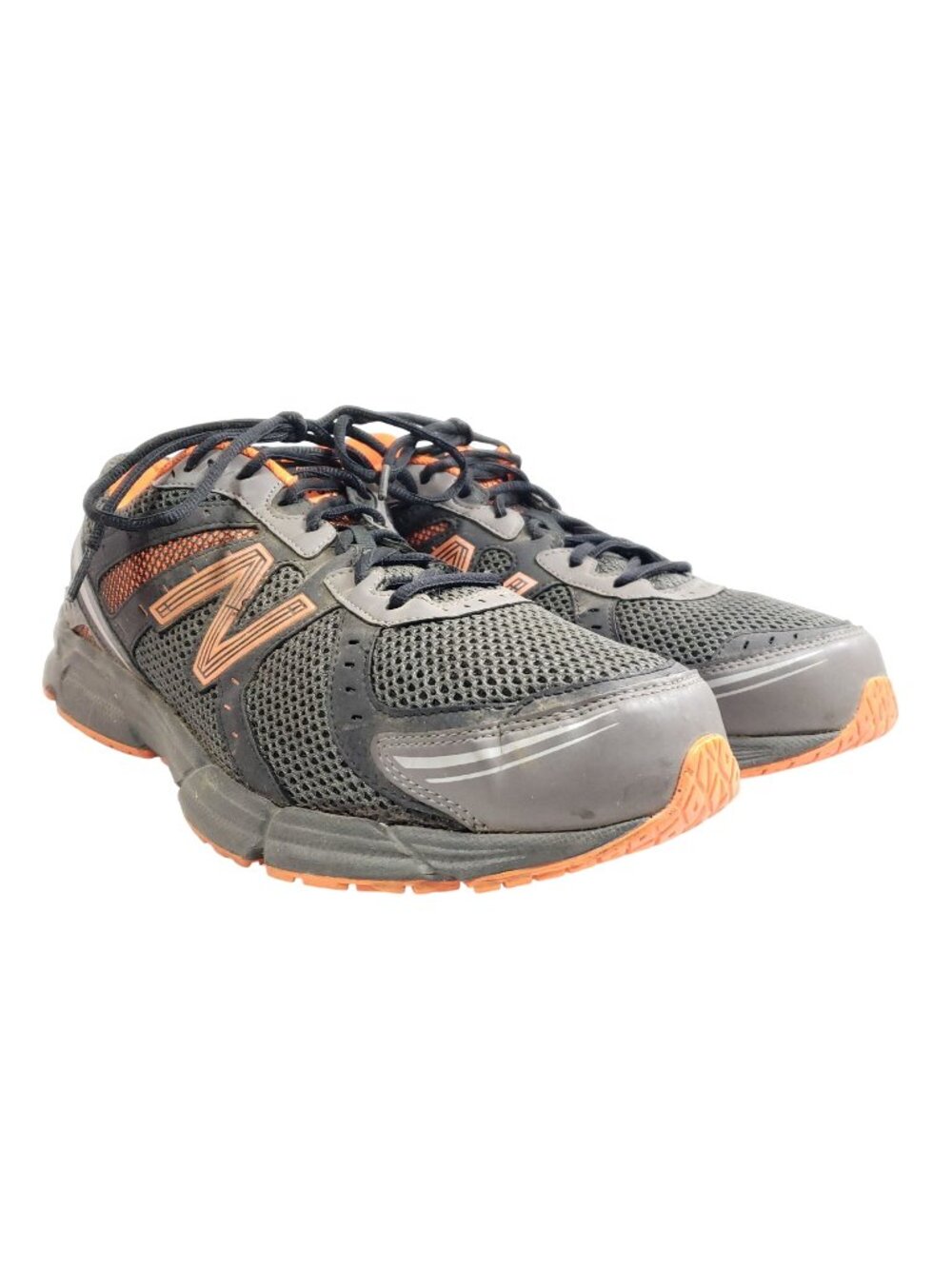 New Balance Mens Size 15 4E Athletic Running Shoes Gray & Orange Mesh